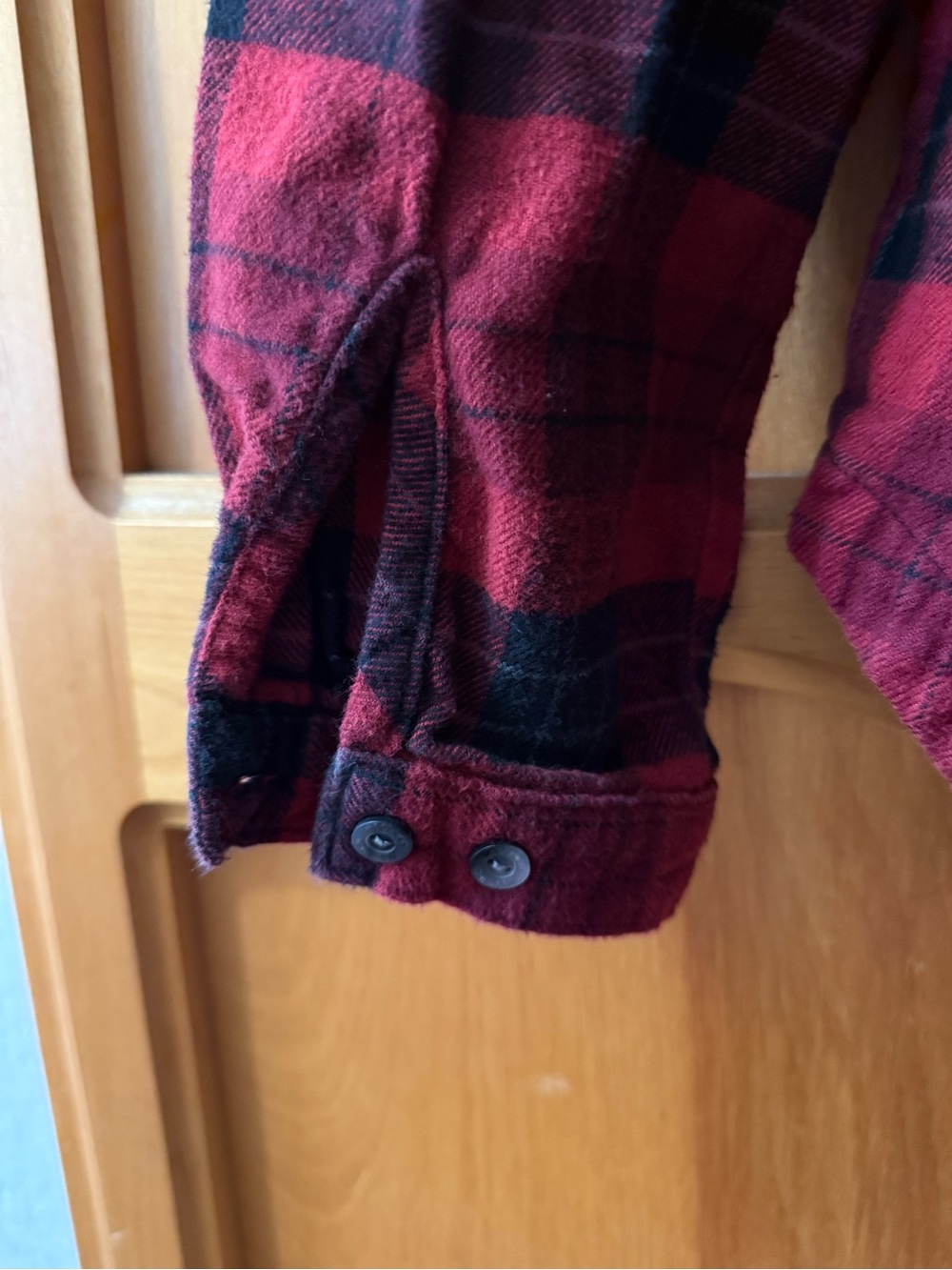 Woolrich Red and Black Plaid Women's Flannel Shirt - Picture 4 of 5